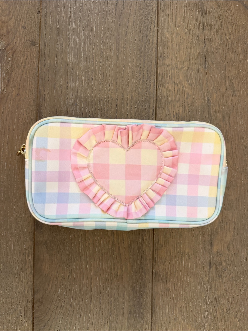 Stoney Clover Lane Rainbow Gingham Small Pouch